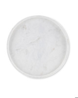 Currey and Company Freya Large White Marble Tray 