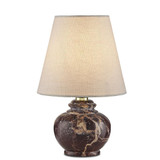Currey and Company Piccolo Brown Mini Table Lamp 