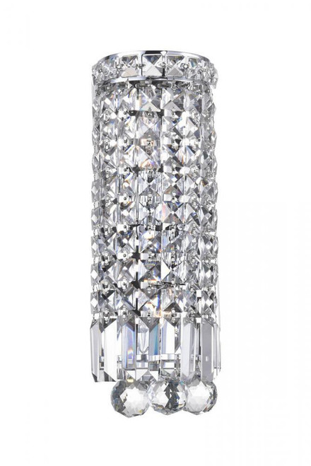 CWI Lighting Colosseum Bathroom Wall Sconce, 2-Light, Chrome, 12"H (8005W5C-R 3060JD5) 