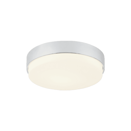 Matteo Lighting Quintz Flush Mount, 3-Light, LED, Chrome, White Glass Shade, 14.5"W (M13203CH 3060LPC) 