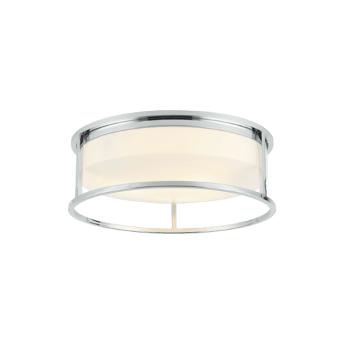 Matteo Lighting Framerton Flush Mount, 3-Light, LED, Chrome, White Acrylic, 14.63"W (M15003CH 3060LPJ) 