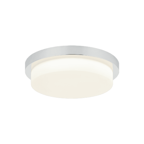Matteo Lighting Durham Flush Mount, 1-Light, LED, Chrome, White Glass Shade, 15.75"W (M15902CH 3060LPQ) 