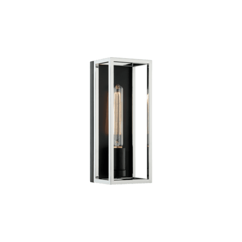 Matteo Lighting Shadowbox Bath Vanity Light, 1-Light, LED, Black & Chrome, 12"H (S15141BKCH 3060LR3) 