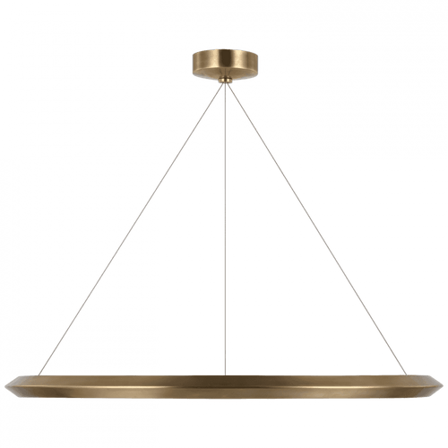 Visual Comfort & Co. Signature Collection Encircle Ring Chandelier, 1-Light, LED, Natural Brass, 38"W (PB 5151NB CWY4X) 