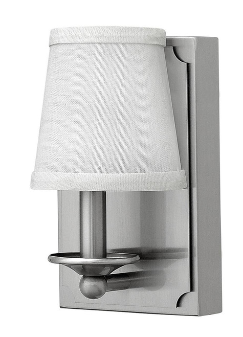 Hinkley Avenue Linen Sconce Brushed Nickel 5"W x 8"H 