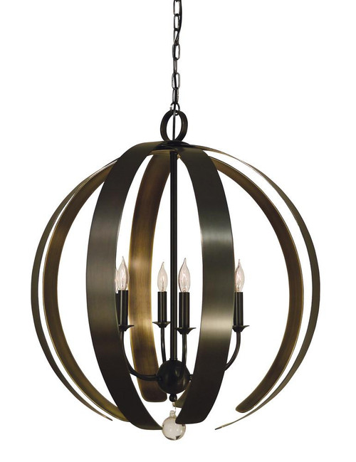 Framburg Venus Foyer Chandelier, 6-Light, Brushed Nickel, 24"W (4779 BN 9Q85J) 