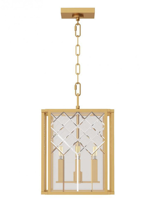 Visual Comfort & Co. Studio Collection Erro Chandelier, 4-Light, Burnished Brass, Clear Shade, 17"H (AC1134BBS 706X479) 