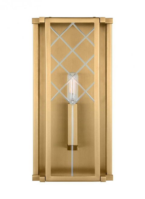 Visual Comfort & Co. Studio Collection Erro Wall Sconce, 1-Light, Burnished Brass, Clear Shade, 14"H (AW1161BBS 706X47G) 