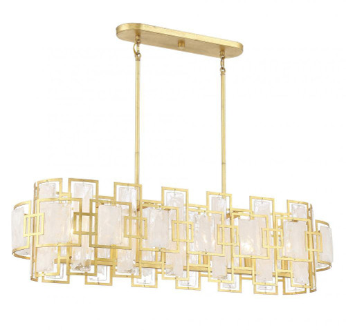 Savoy House Portia Linear Chandelier, 6-Light, True Gold, 12"W (1-2032-6-260 ALRP4) 