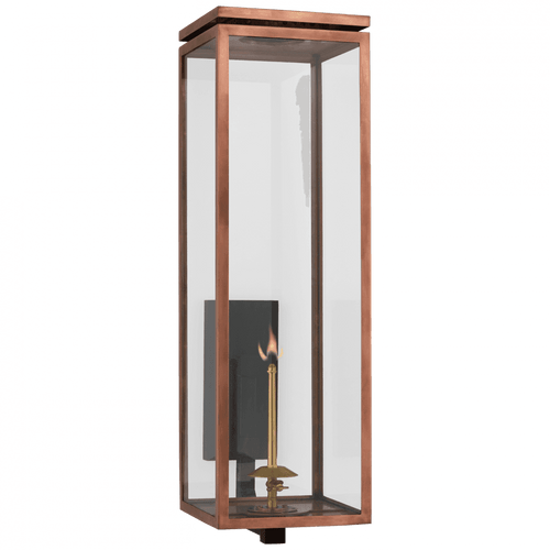 Visual Comfort & Co. Signature Collection Fresno Grande Bracketed Gas Wall Lantern, 1-Light, Soft Copper, 30.5"H (CHO 2562SC-CG D03QT) 