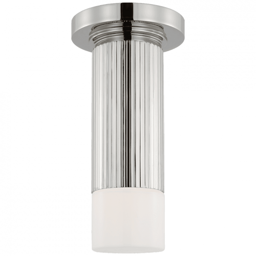 Visual Comfort & Co. Signature Collection Ace Mini Monopoint Flush Mount, 1-Light, LED, Polished Nickel, 10.75"H (TOB 4350PN-WG D03R2) 