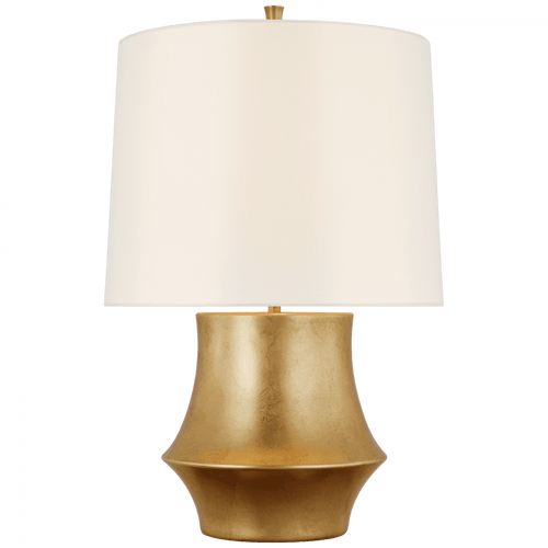 Visual Comfort & Co. Signature Collection Lakmos Small Table Lamp, 1-Light, LED, Gild, Linen Shade, 19.5"H (ARN 3321G-L D03TJ) 