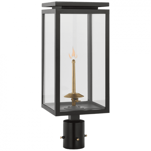 Visual Comfort & Co. Signature Collection Fresno Medium Gas Post, 1-Light, Matte Black, 21.75"H (CHO 7550BLK-CG D01T3) 
