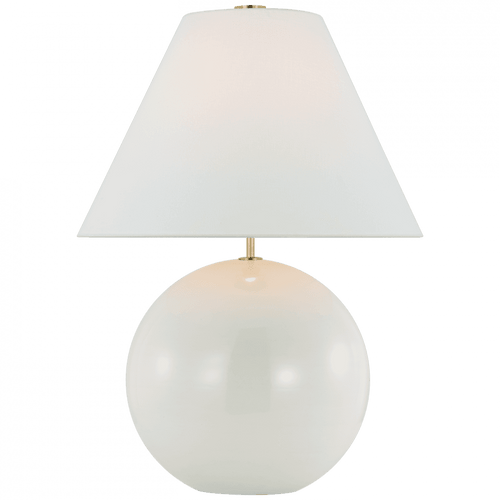 Visual Comfort & Co. Signature Collection Brielle Large Table Lamp, 1-Light, LED, New White, Linen Shade, 28.5"H (KS 3020NWT-L D01TG) 
