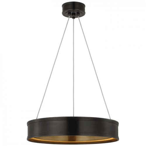 Visual Comfort & Co. Signature Collection Connery Ring Chandelier, 1-Light, LED, Bronze, 18"W (CHC 1612BZ D01UD) 