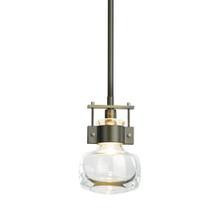 Hubbardton Forge Cuff Large Mini Pendant, 1-Light, Modern Brass, Clear Glass, 5.5"W (187340-SKT-MULT-86-ZM0447 5NMYZJ) 