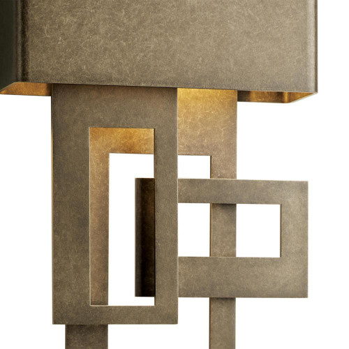 Hubbardton Forge Collage Outdoor Small Sconce, 1-Light, LED, Coastal Black, 13.8"H (302520-LED-LFT-80 5NXX5R) 