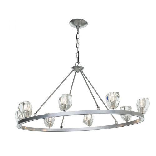 Hubbardton Forge Gatsby Chandelier, 8-Light, Modern Brass, 45.3"W (105021-SKT-86-CR 5N8JH0) 