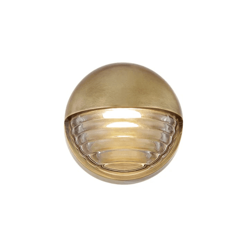 Alora Lighting Palais Wall/Vanity Light, 1-Light, LED, Vintage Brass, Ribbed Glass, 5.63"D 