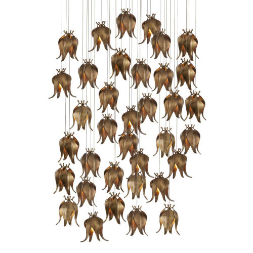 Currey and Company Iota 36-Light Round Multi-Drop Pendant 