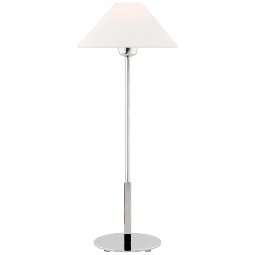 Visual Comfort & Co. Signature Collection Hackney Table Lamp, 1-Light, Polished Nickel, Linen Shade, 23"H (SP 3022PN-L D04Q4) 