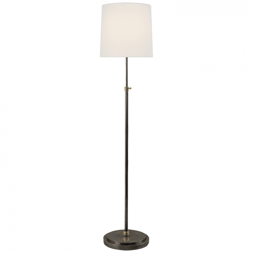 Visual Comfort & Co. Signature Collection Bryant Floor Lamp, 1-Light, Bronze, Hand-Rubbed Antique Brass, Linen Shade, 44"H (TOB 1002BZ/HAB-L D05PP) 