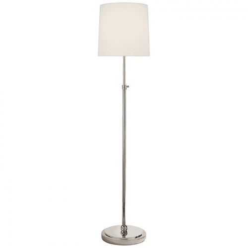 Visual Comfort & Co. Signature Collection Bryant Floor Lamp, 1-Light, Polished Nickel, Linen Shade, 44"H (TOB 1002PN-L D05PQ) 