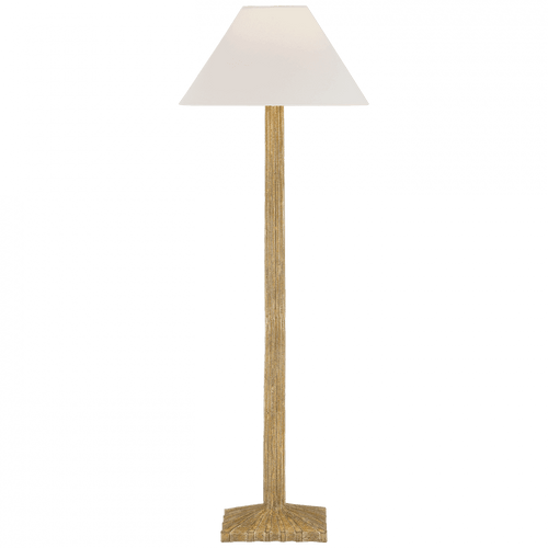 Visual Comfort & Co. Signature Collection Strie Buffet Lamp, 1-Light, Gild, Linen Shade, 31.5"H (CHA 8463G-L D05Q9) 
