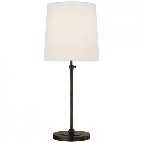 Visual Comfort & Co. Signature Collection Bryant Large Table Lamp, 1-Light, Bronze, Linen Shade, 27.5"H (TOB 3260BZ-L D07MK) 