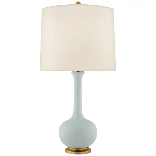 Visual Comfort & Co. Signature Collection Coy Medium Table Lamp, 1-Light, Matte Sky Blue, Linen Shade, 31.5"H (CS 3611MSB-L D05R6) 