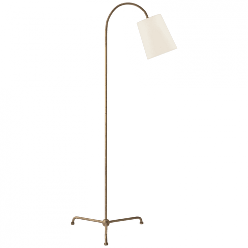 Visual Comfort & Co. Signature Collection Mia Floor Lamp, 1-Light, Gilded Iron, Linen Shade, 56"H (TOB 1021GI-L D07MW) 