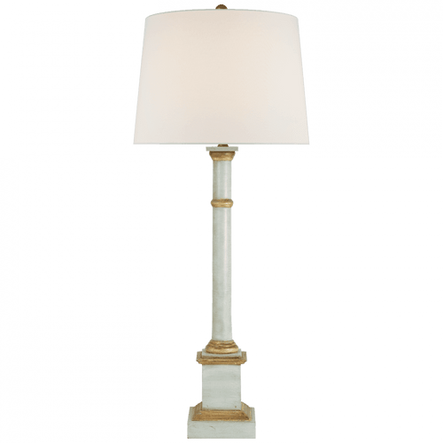 Visual Comfort & Co. Signature Collection Josephine Table Lamp, 1-Light, Light Blue, Linen Shade, 32.5"H (SK 3008LB-L D05RE) 