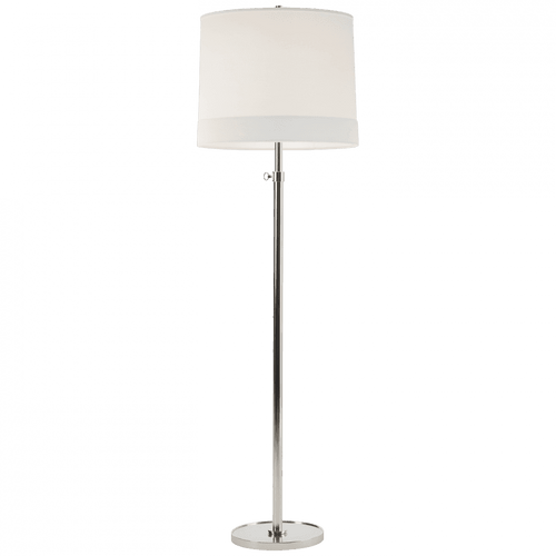 Visual Comfort & Co. Signature Collection Simple Simple Floor Lamp, 1-Light, Soft Silver, Linen Shade, 62.5"H (BBL 1023SS-L D30GN) 