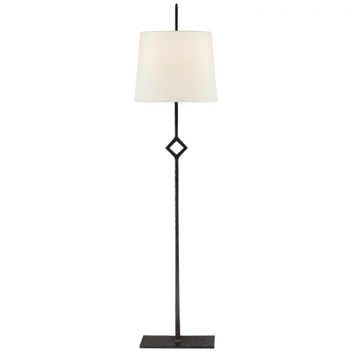 Visual Comfort & Co. Signature Collection Cranston Buffet Lamp, 1-Light, Aged Iron, Linen Shade, 34.75"H (S 3407AI-L D30J8) 