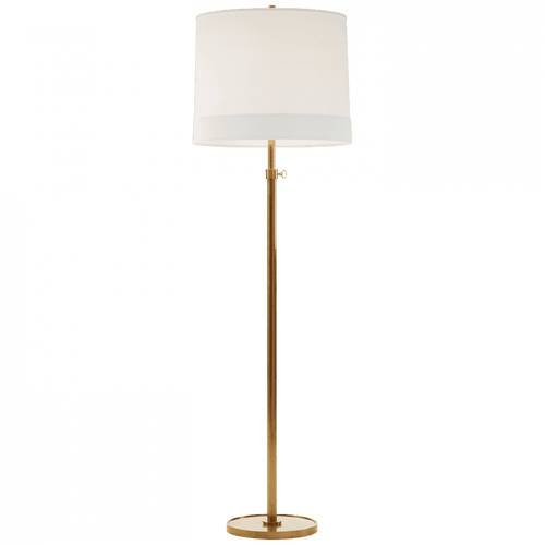 Visual Comfort & Co. Signature Collection Simple Simple Floor Lamp, 1-Light, Soft Brass, Linen Shade, 62.5"H (BBL 1023SB-L D31HU) 