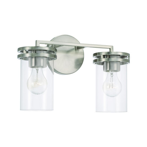 Capital Fuller Vanity Light, Brushed Nickel, 14.25"W 