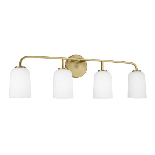 Capital Lawson Vanity Light, Aged Brass, 32.25"W 