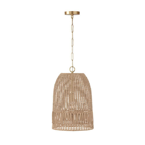 Capital Naomi Pendant, Matte Brass, 13.75"W 