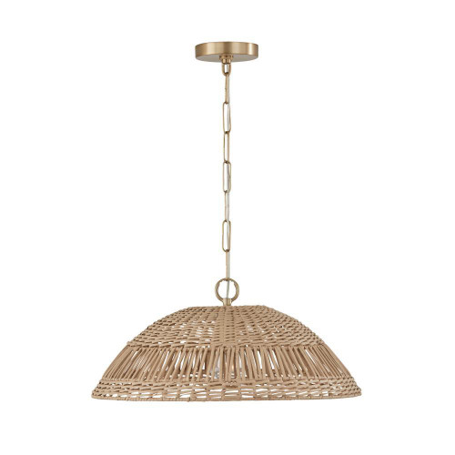 Capital Naomi Pendant, Matte Brass, 21"W 