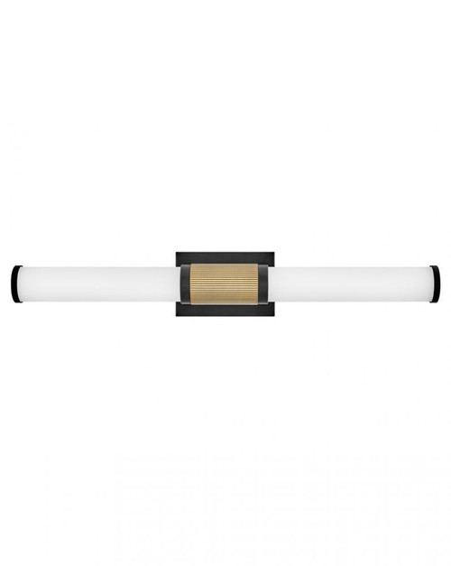 Hinkley Zevi Large LED Vanity Black, Lacquered Brass 