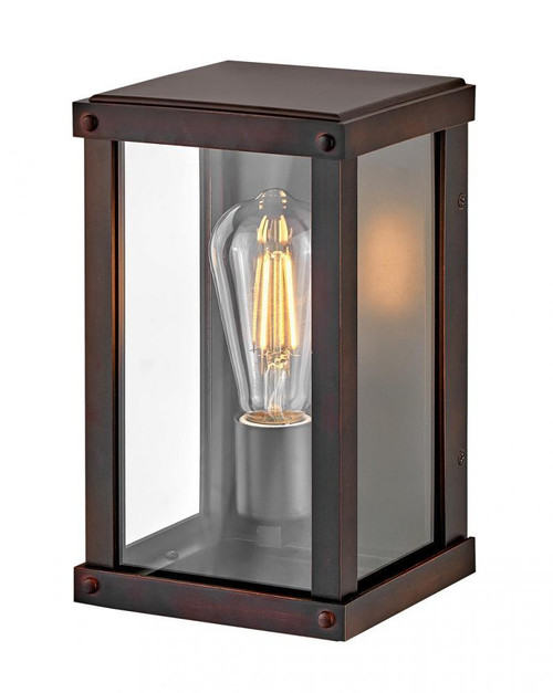 Hinkley Beckham Extra Small Wall Mount Lantern Blackened Copper 