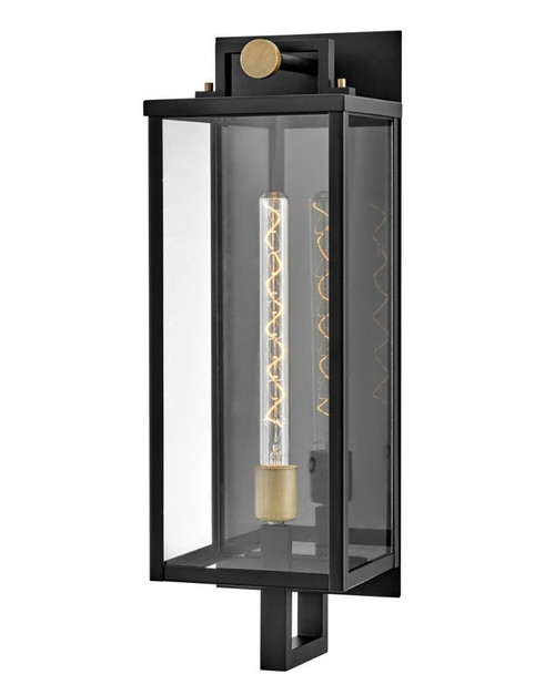 Hinkley Catalina Large Wall Mount Lantern Black 7.5"W x 24.0"H x 9.0"L 