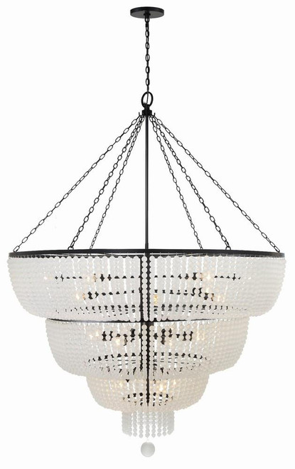 Crystorama Rylee Chandelier - Matte Black 77"H 