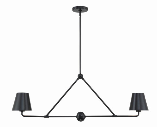 Crystorama Xavier Chandelier - Matte Black 15"H 