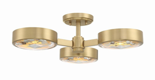 Crystorama Orson Semi Flush Mount - Modern Gold 6.5"H 