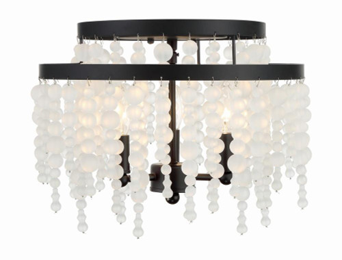 Crystorama Poppy 3 Light Semi Flush Mount 