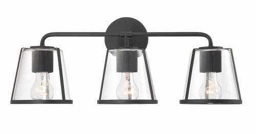 Crystorama Fulton Bathroom Vanity - Black 9.25"H 