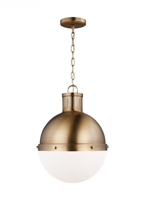 Visual Comfort & Co. Studio Collection Hanks Pendant, 1-Light, LED, Satin Brass, 13"W (6577101EN3-848 70702ZE) 