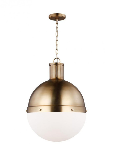Visual Comfort & Co. Studio Collection Hanks Pendant, 1-Light, LED, Satin Brass, 16"Dia (6677101EN3-848 70702ZN) 
