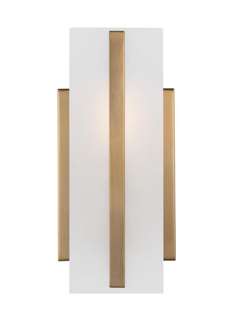 Visual Comfort & Co. Studio Collection Dex Wall Sconce, 1-Light, Satin Brass, Satin Etched Shade, 10"H (4154301-848 707010M) 